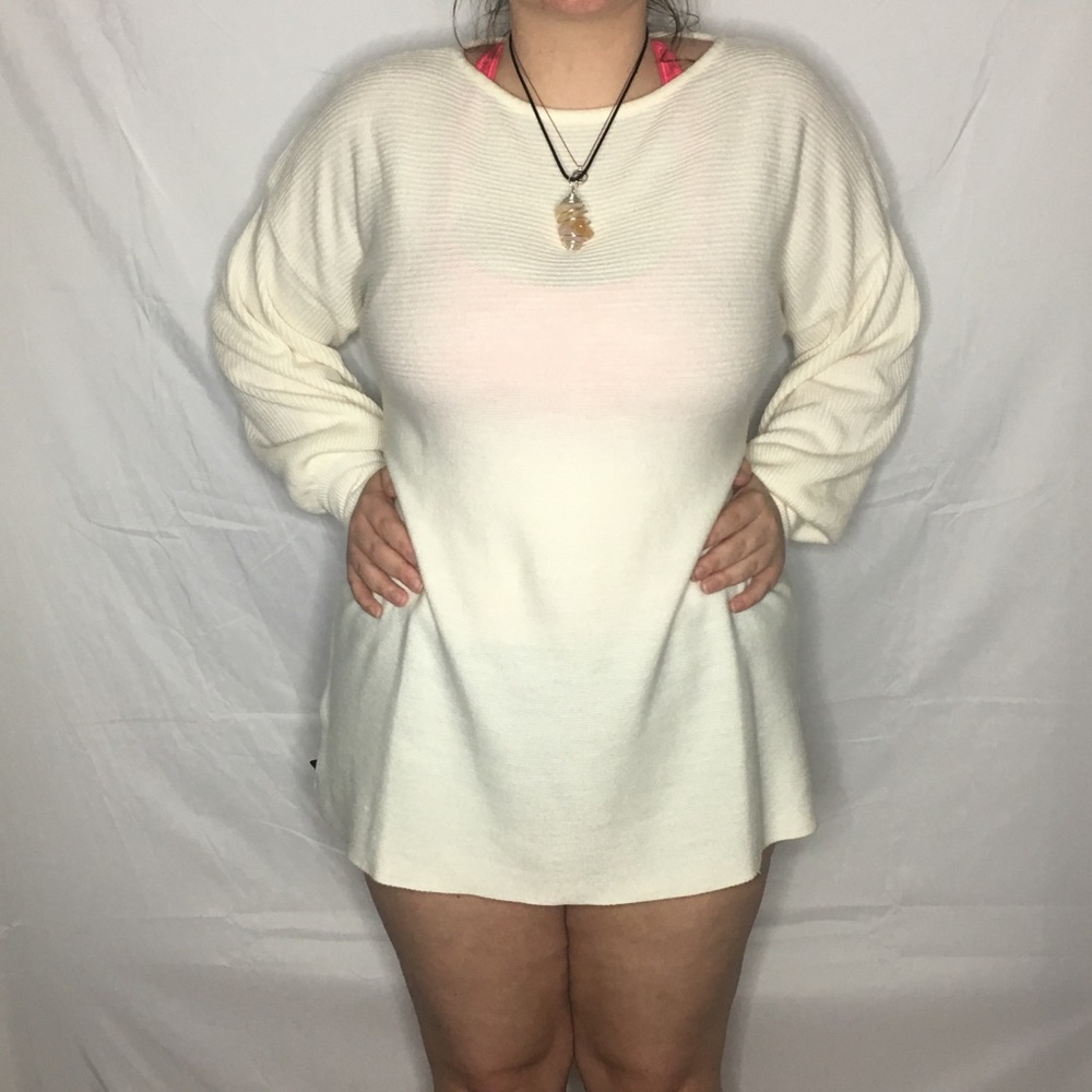NWT Lane Bryant White Knit Top